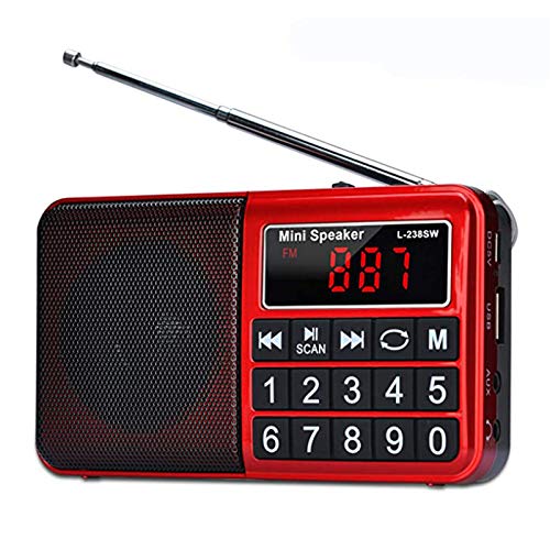 Digitalradio FM Am Sw Tragbares Taschenradio MP3-Musik-Player mit Kopfhöreranschluss Unterstützung Tf-Karte/USB-Treiber mit wiederaufladbarem
