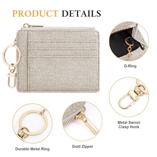 Image of Sodsay Card Case Slim Front Pocket Wallet for Women Credit Card Holder with Keychain | Slim, Front Pocket, Credit Card Holder, with Keychain