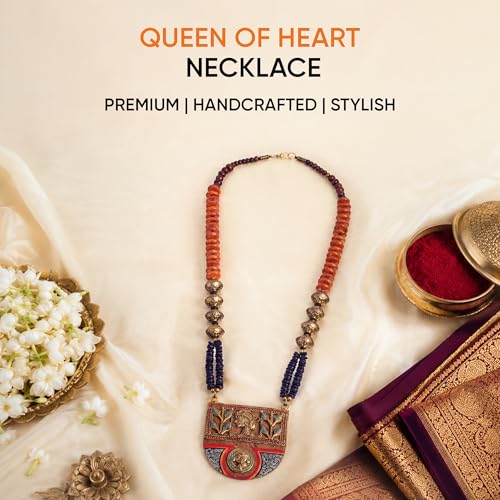 Image of AAKRITI ART CREATIONS Handcrafted Tribal Dhokra Necklace Collection | Royal, Pharaoh & Butterfly-Inspired Artisan Brass Statement Jewelry | Ethnic, Elegant & Artistic Necklaces for Women