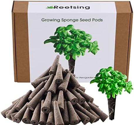 100 Pack Hydroponics Sponge,Replacementpre-Grow Sponges,Hydroponics Growing System Kit Compatible with Aerogarden