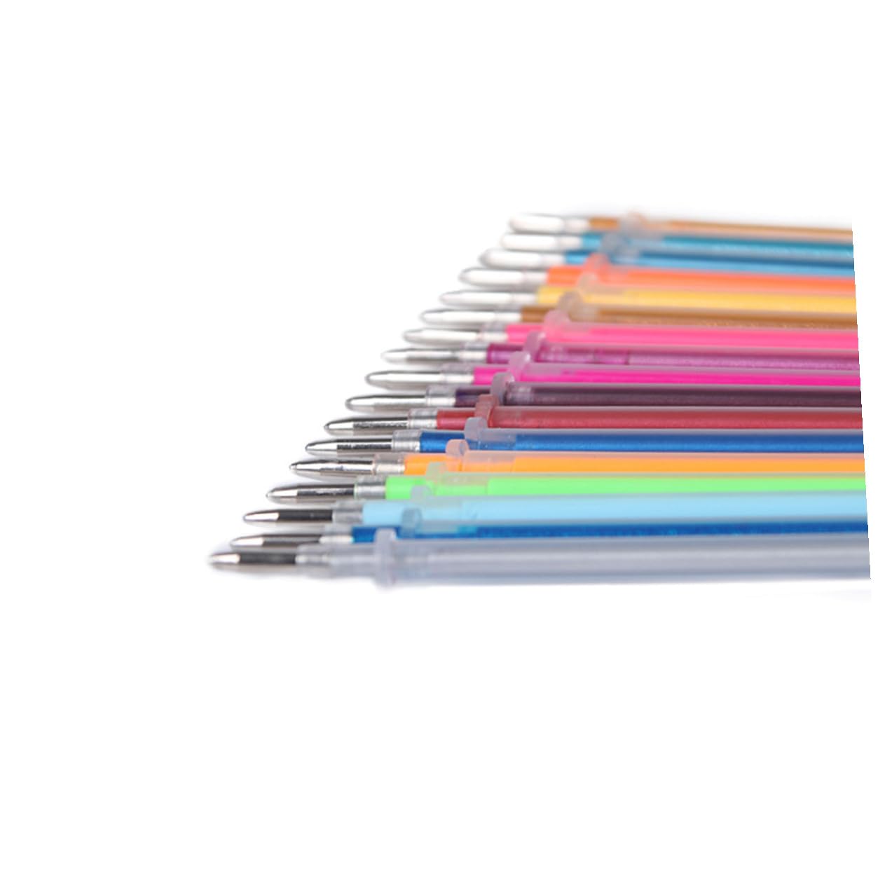 Sewroro 300 Pièces Recharge Stylos Gel Colorés Pointe Fine Encre pour Lisse Compatible Stylos Standards Fournitures Bureau et
