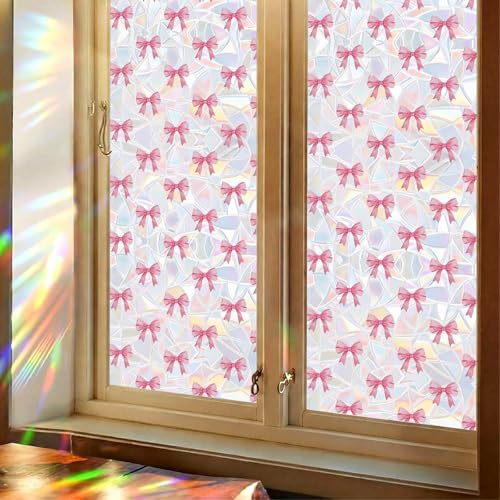 Vinilo Decorativo Para Ventana Bow Rosa 3D 42x200 cm miniatura 1