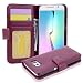 Produktbild Cadorabo Hülle für Samsung Galaxy S6 in Bordeaux LILA  Handyhülle mit Magnetverschluss und 3 Kartenfächern  Case Cover Schutzhülle Etui Tasche Book Klapp Style