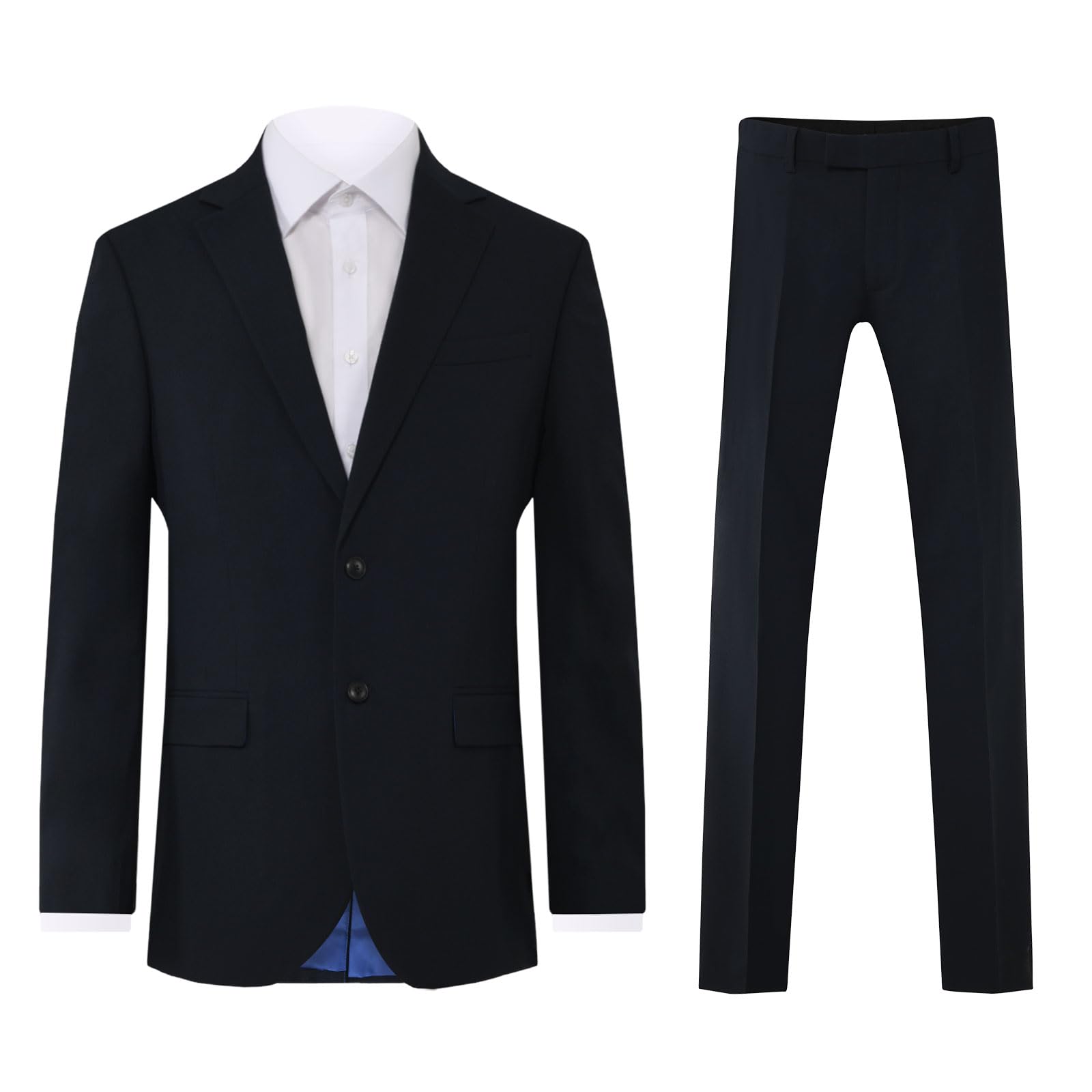 Dobell Mens Navy 2 Piece Suit Regular Fit (58R Jacket with 52R Trousers)