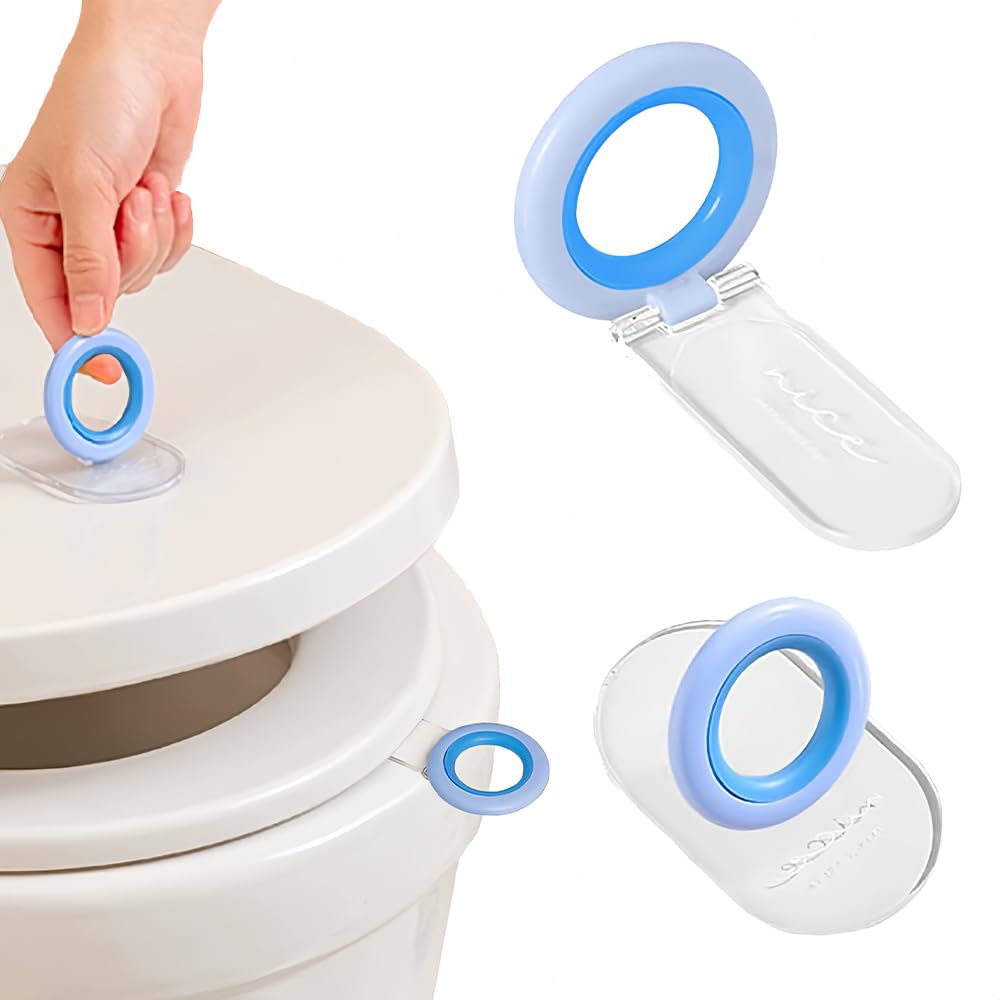 Fibclhaz 2 Pcs Toilet Seat Lifter Avoid Touching Toilet Lid Lifter Sticky Toilet Cover Lifter for Hotels Homes WC Bathroom Accessories
