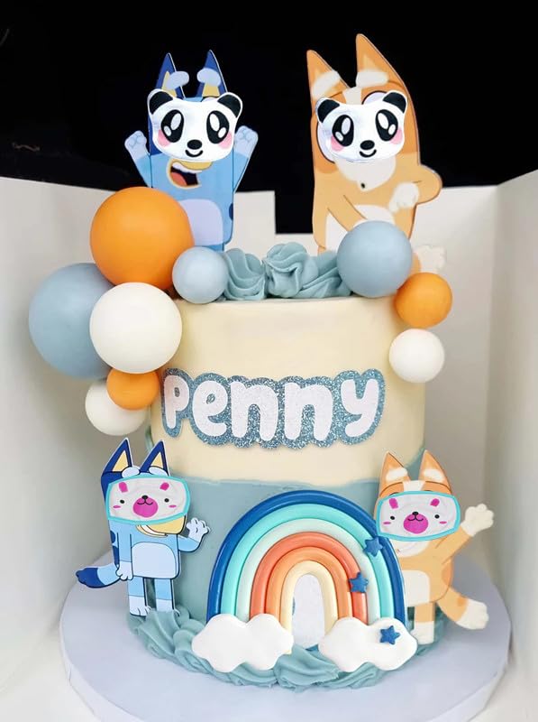 Blue Rainbow Cake Toppers