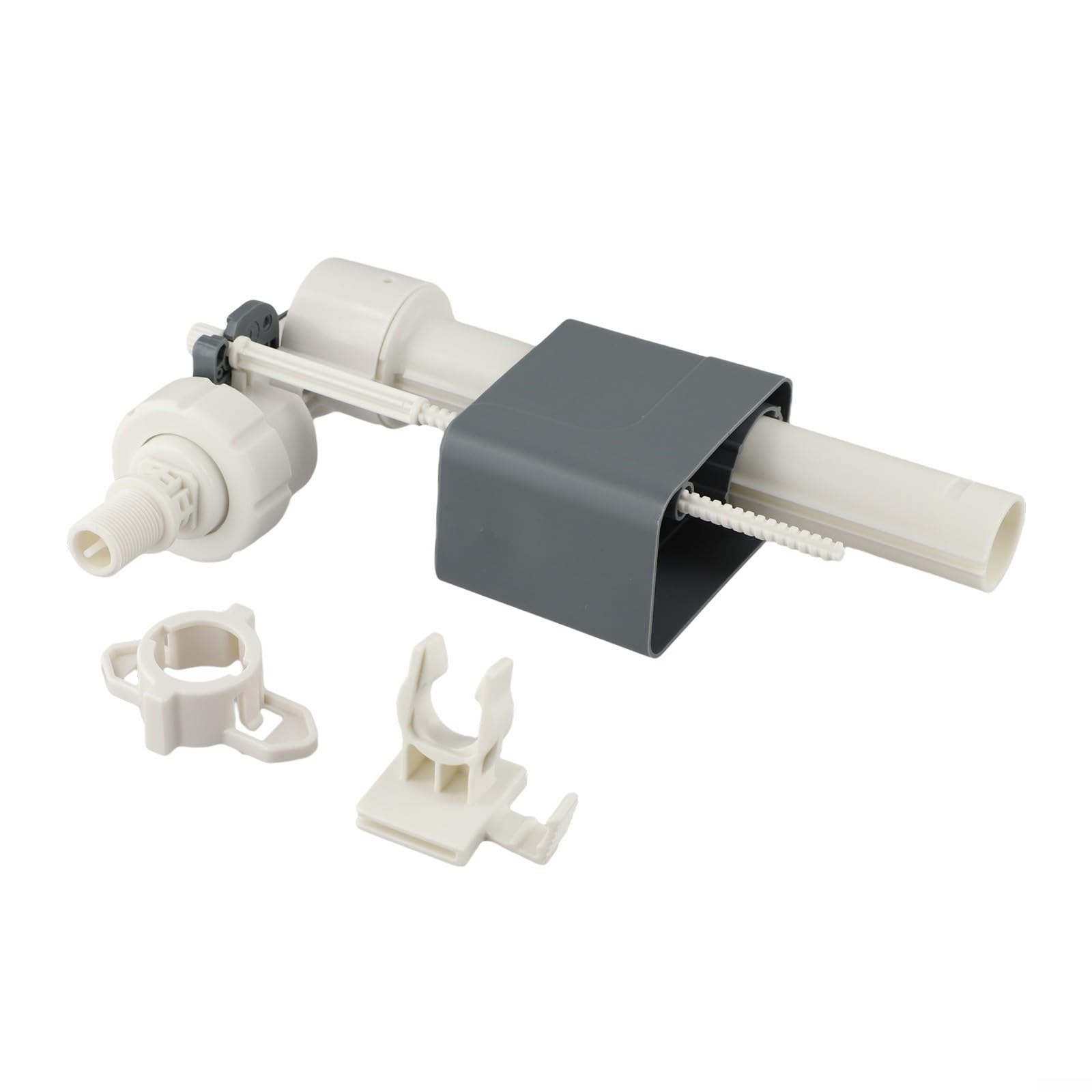 White In-Wall Toilet Tank Inlet Valve G1/2 G3/8 Plastic Hang Wall Water Fitting for Modern Bathroom Concealed Cistern Repair Replacement Part(3/8 in)