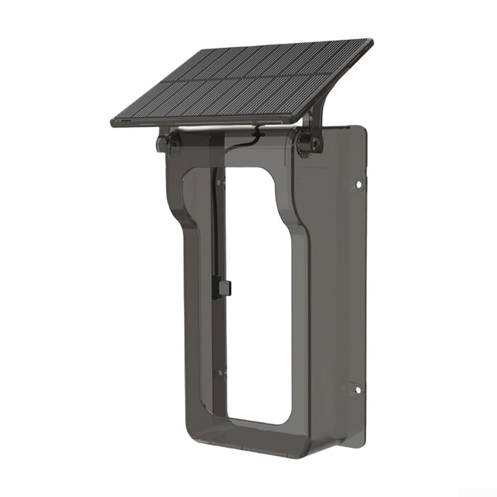 Self Charging Solar Cover for Doorbell Systems Offering Reliable Outdoor Protection and Improved Energy Supply (Transparent Black)