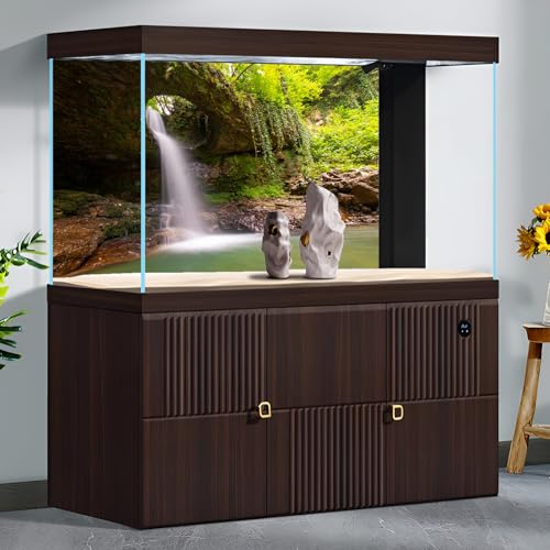 Waterfall Aquarium Background Rainforest Tropical Forest Fish Tank Background Fascinating Clay Stone Waterfall Hole Cave Reptile Tank Background Jungle Forest Reptile Enclosure Backgrounds 36x20in