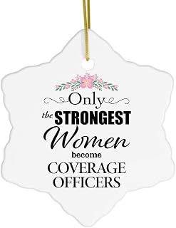 Coverage Officer Ornament for Christmas - Snowflake - Only The Strongest Insurance Officer Her Mother Aunt Niece Insurance Consultant Coverage Specialist - Novelty Ceramic Xmas