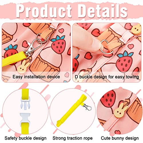 3 Piece Cute Rabbit Leash and Harness Set, Bunny Rabbit Dress Clothes Walking Harness Vest Escape Proof Pet Supply for… - Image 4