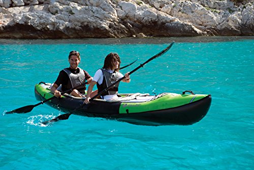 Sevylor Opblaasbare kajak Yukon, 2 man Canadese kano, zee kajak met tas, manometer en vin, 382 x 98 cm - Image 7