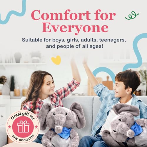 Image of Lilly's Love Weighted Stuffed Animal, 5lb | Sensory Plush for Kids & Adults | Machine Washable Plushie w /Removable Inner | Calming Weighted Stuffed Animal for Anxiety, Ernie The Elephant