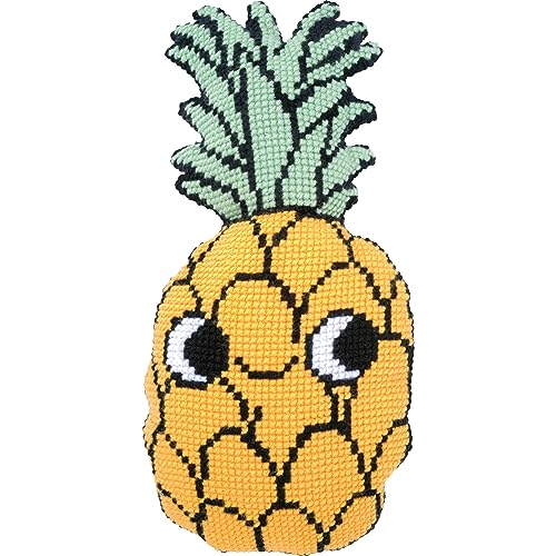 Broderie Point de Croix Ananas VERVACO pour créer un coussin de salon DIY