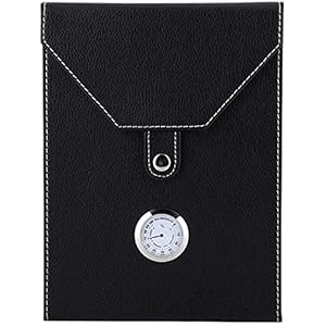 Sigarendoos Draagbare Sigarenkoker Hout Sigarenhumidor Cederleer Sigaar Opbergdoos met Hygrometer Tabaksdoos (Kleur…