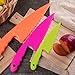 JOVITEC 8 Pcs Kid Cooking Kitchen Knife Set, Plastic Serrated Edges Children's Safe Chef Nylon Knives for Cutting Fruit Bread Cake Salad Lettuce Kids Cooking Supply(Multi Colors Square Knife)
