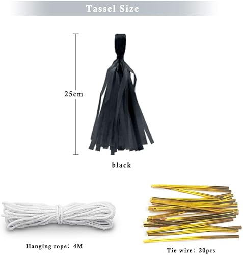 Guirnalda de cinta hecha a mano para colgar decoraciones premontadas con borlas de tela, estilo Shabby Chic para bodas, baby shower (7 colores de 40