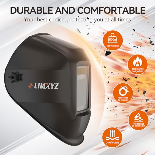 Image of Welding Helmet Auto Darkening,Large Viewing 3.94 * 3.15 inch True Color Welding Hood With 4 Arc Sensors Solar Powered,Wide Shade 5-9 /9-13 for TIG, MIG, MAG (L-001)