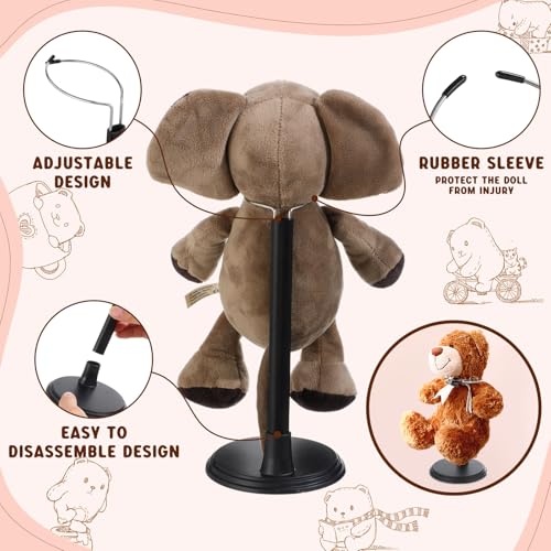 Image of Yaocom 12 Pcs Doll Stands for 8 to 14 Inches Adjustable Dolls Figure Stand Display with Expandable Waist Wire Action Doll Stands Display Rack for Home Shop Birthday Party Favor(Black)
