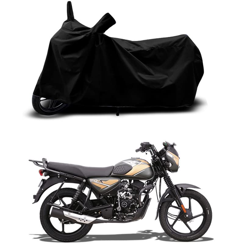 Image of 100% Scratchproof /UV-Rays /Heat Protection /Birds Dropping /Water Resistant /Dust Proof /Waterproof /Full Bike Scooty Two Wheeler Body Cover Compatible for CT 110 X All Varients[Black]