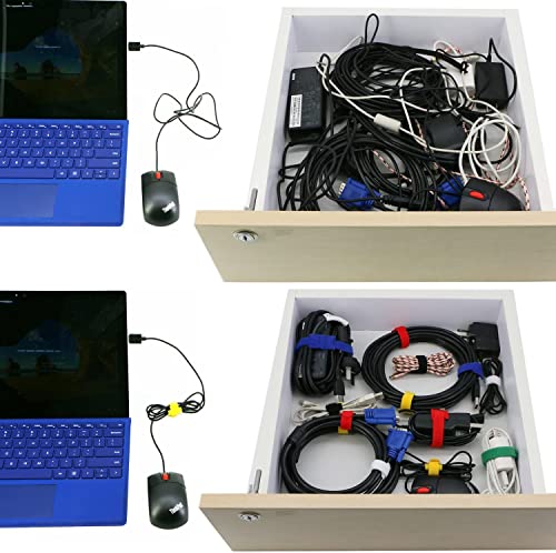 50 unidades de bridas reutilizables ajustables para gestión de cables (6 pulgadas, negras) miniatura 3