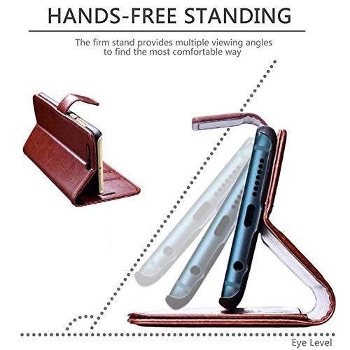 Image of ClickCase for Realme Narzo 20 pro Vintage Series Leather Wallet Flip Case Kick Stand with Magnetic Closure Flip Cover for Realme Narzo 20 pro (Executive Brown)