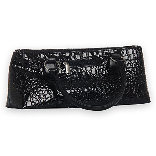 Preisvergleich Produktbild ExtraGourmet Isoliertasche - Kühltasche im eleganten Handtaschen-Look, schwarz Kroko