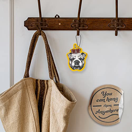 Image of Dog Car Air Freshener 4 Pack English Bulldog Scented With Premium Oils By Fresh Fresheners