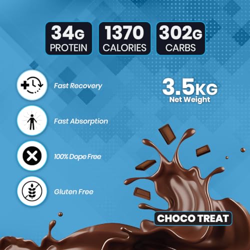 Image of Nutrimuscle Massive Weight Gainer - Choco Treat Flavour | 3.5kg | High Calorie Weight & Mass Gainer for Muscle Growth