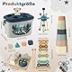 Almaxi Baby Spielzeug ab 6 Monate,5 in 1 Montessori Spielzeug Baby,Motorikspielzeug mit Formensortier- und Stapelspielzeug,Xylophon,Silikon Zugschnur Spielzeug,Stapelbecher,Geschenk Junge Mädchen