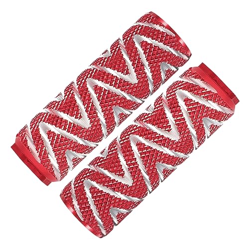 Kisangel 1 Pair Compact Aluminum Alloy Bike Pegs for Bicycle Use Durable Foot Pegs for Mountain Road and Track Bikes Stylish Design with Enhanced and Friction