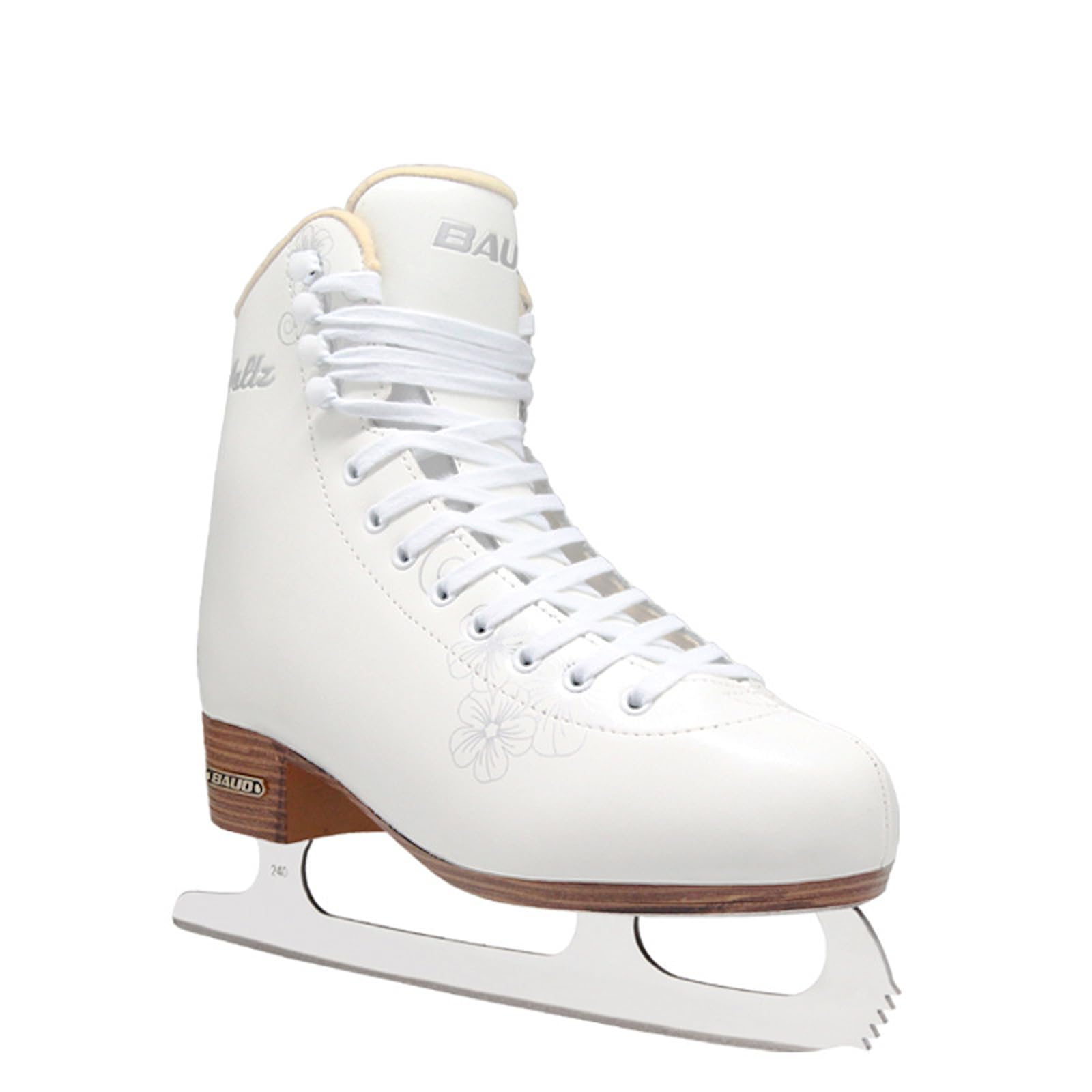 Patins à glace Lacets classiques Patins artistiques pour les patineurs débutants Doublure douce et confortable pour la peau Le corps de la chaussure est imprimé avec un imprimé à la mode et beau