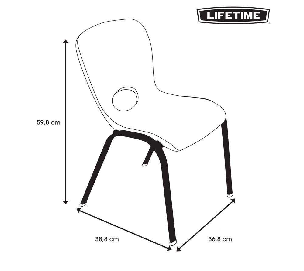 LIFETIME 80473 Fauteuil pour Enfant Vert Citron 38,2 x 36,8 x 59,8 cm