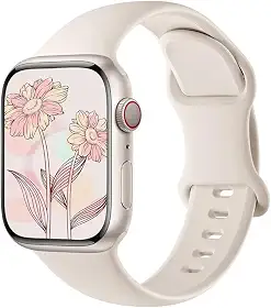 Pulseira esportiva de silicone exclusiva compatível com Apple Watch de 40 mm, 38 mm, 41 mm, 44 mm, 45 mm, 42 mm e 49 mm pulseira macia à prova d'água patentiada xsmart® para iWatch séries SE Ultra 9, 8, 7, 6, 5, 4, 3, 2 e 1