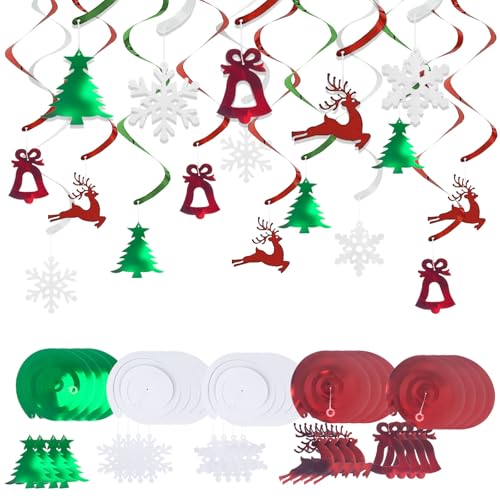 AYNKH 30Pcs Weihnachten Hanging Swirl Dekorationen Set - Decke, Baum,...