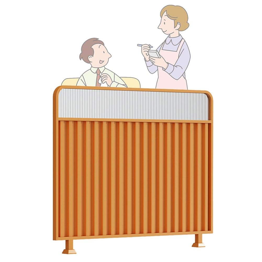 GJZQDKX Iron Restaurant Partition Divider Striped Glass Table Screen for Dining Areas Hot Pot Bar Office Decor 60x120cm (23.6x47.2in) Stylish Low Fence in ge