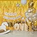 Gold Metallic Tinsel Foil Fringe Curtains Backdrop 2Pack 3.3x8.3Ft Gold Party Streamers for Birthday Party Decorations Halloween Christmas Decors Foil Curtain Backdrop for Bachelorette Wedding