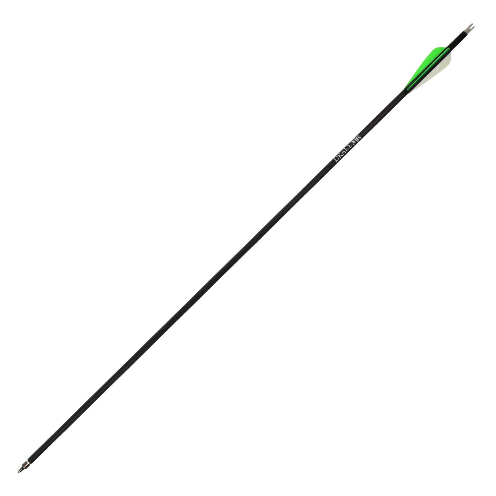 Drake Archery 12 Stück Komplettpfeile Fire Carbon-Hybrid Pfeile für Bogenschießen Bogen Jagdpfeile Erwachsene Carbonpfeile für Recurvebogen