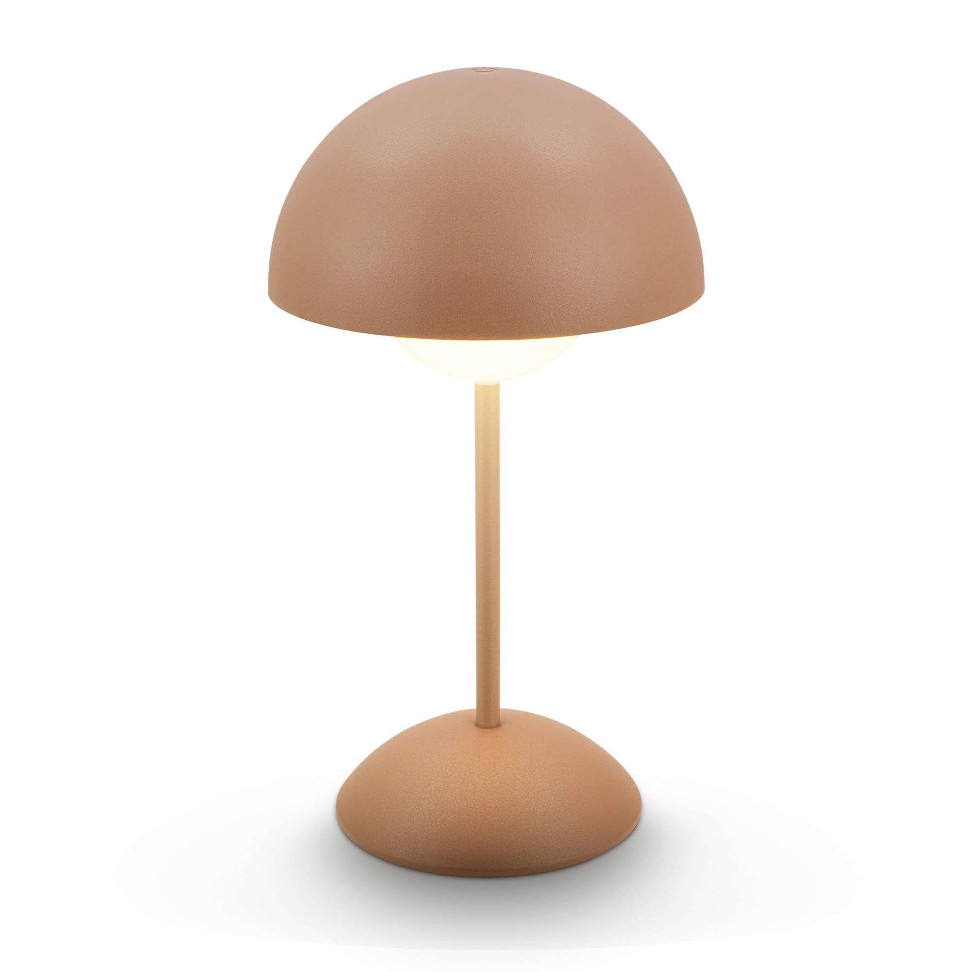 B.K.Licht - Mini-led-tafellamp, draadloos, IP44 met touch, traploos dimbaar, batterij en lichtbron vervangbaar, bedlampje, decoratieve lamp, led-lamp, batterij-tafellamp, outdoor, 8 x 20 cm (d x h