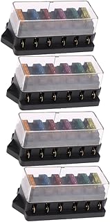 VICASKY 4 Peças De Fusíveis De Carro Fusíveis Automotivos De 6 Vias Suporte De Fusível Pedestal Para Caminhões Automóveis Porta Fusíveis Disjuntor Caixa De Fusíveis Acessórios De Cabelo