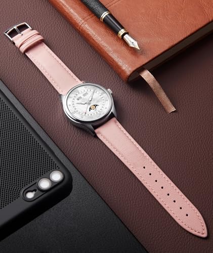 Image of BINLUN Leather Watch Bands Quick Release Premium Calfskin Replacement Watch Strap Multicolors Watchbands for Men Women 12mm 14mm 16mm 18mm 19mm 20mm 21mm 22mm