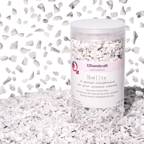 Image of Howlite Chips Bulk 2lbs, 2400+ Pieces, 5-8mm Natural Gemstones