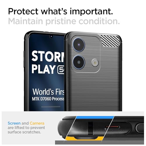 Image of Amazon Brand - Solimo Back Cover Case for Lava Storm Play 5G | Compatible for Lava Storm Play 5G Back Cover | 360 Degree Protection | Soft and Flexible (TPU | Matte Black)