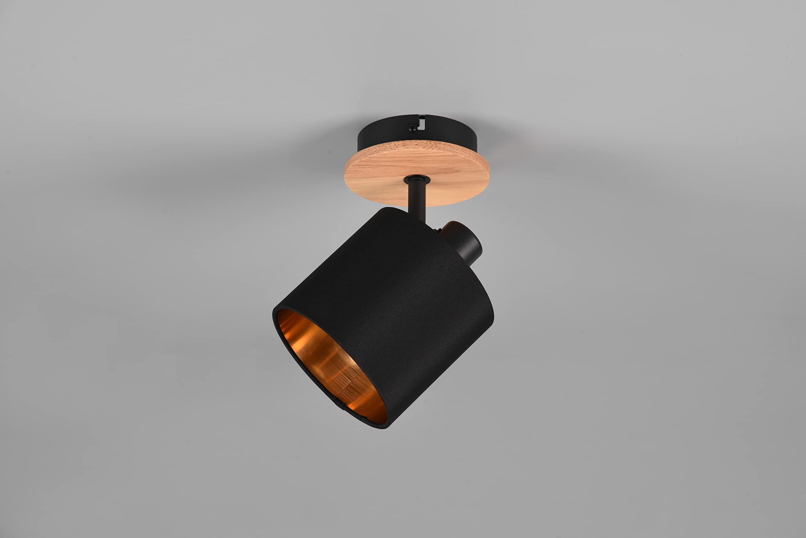 Reality, Spot, Tommy 1xE14 max.28 W, Couleur Bois/Noir et Or