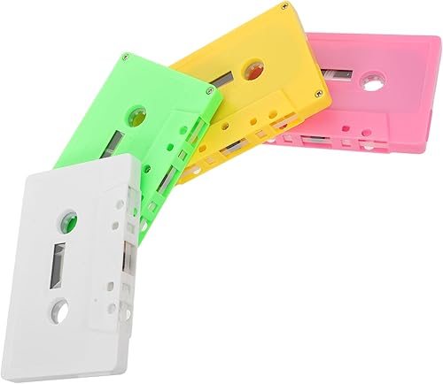 Milisten 4 piezas de cinta de casete retro decoración de pared casetes de música en blanco para decoración de bar para centros de mesa de fiesta de