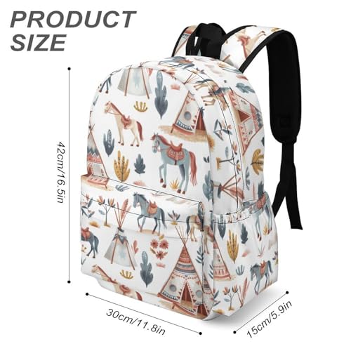Horses Western Camping Funny Backpack Daily Casual Daypack Travel Mini Bag with Adjustable Strap Style-263