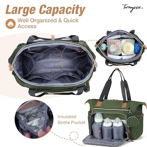 Image of Diaper Bag Tote, Large Baby Hospital Bag for Labor Delivery Mom