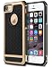 iPhone 7 Case, GeekZone Hybrid Shockproof Phone Cover Drop Protection Soft TPU Bumper Hard PC Case Anti-slip Matte Stripe Designed Protective Case for Apple iPhone 7 4.7 inch (Gold & Black)