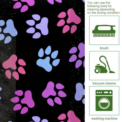 2 alfombrillas de cocina absorbentes con huellas de gato y perro 4