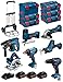 Produktbild BOSCH Kit 18V BK702 (GST 18 V-LI S + GKS 18 V-LI + GBH 18V-21 + GWS 18-125 V-LI + GSR 18V-55 + GSA 18 V-LI C + GDX 18V-180 + 3 Batterien 5,0 Ah + Ladegerät + 5 x L-Boxx 136 + L-Box 238 + Caddy)
